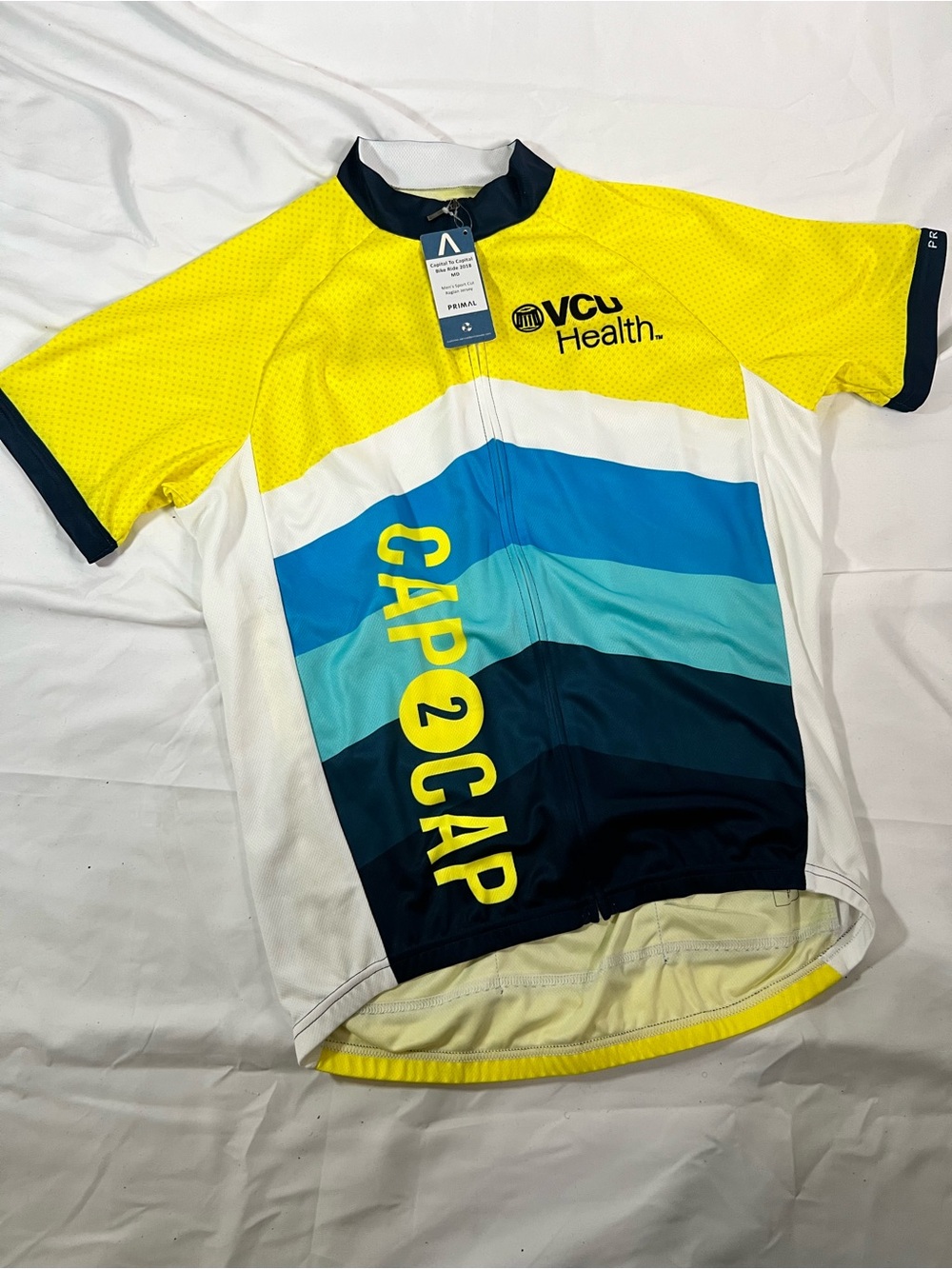Cap2Cap Yellow & Blue Cycling Jersey